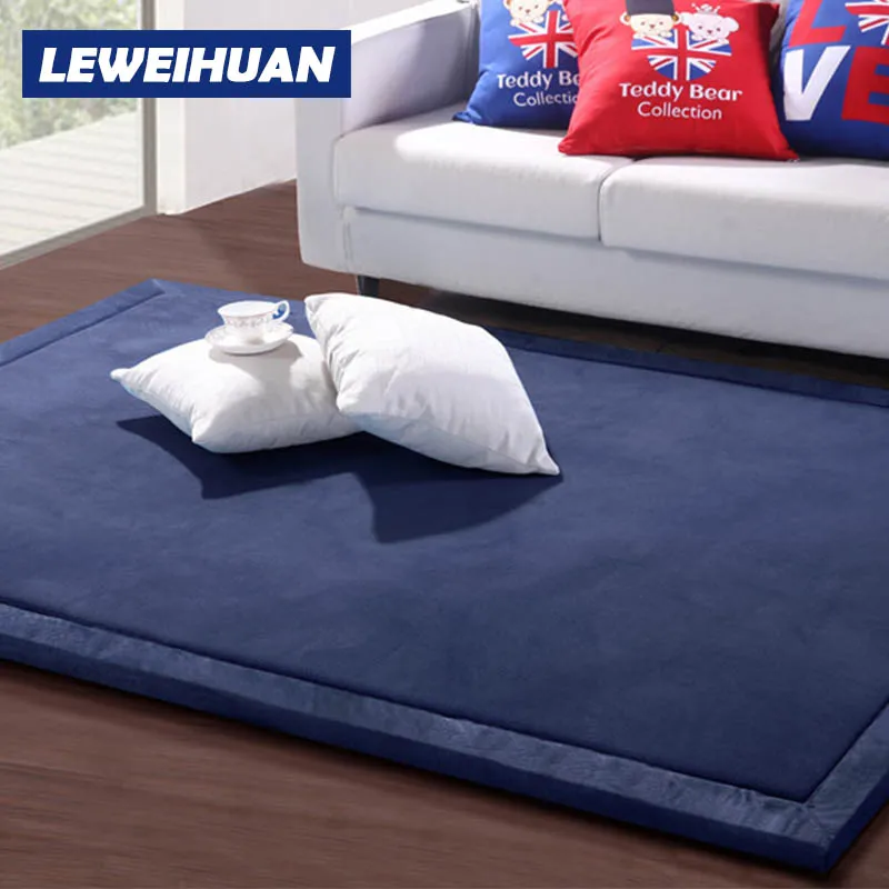 LEWEIHUAN 2cm Baby Play Mats Coral Fleece Blanket Game Carpet Living Room Children Bedroom Rugs Eco-friendly Blanket Gifts - Цвет: LWH-1079-8