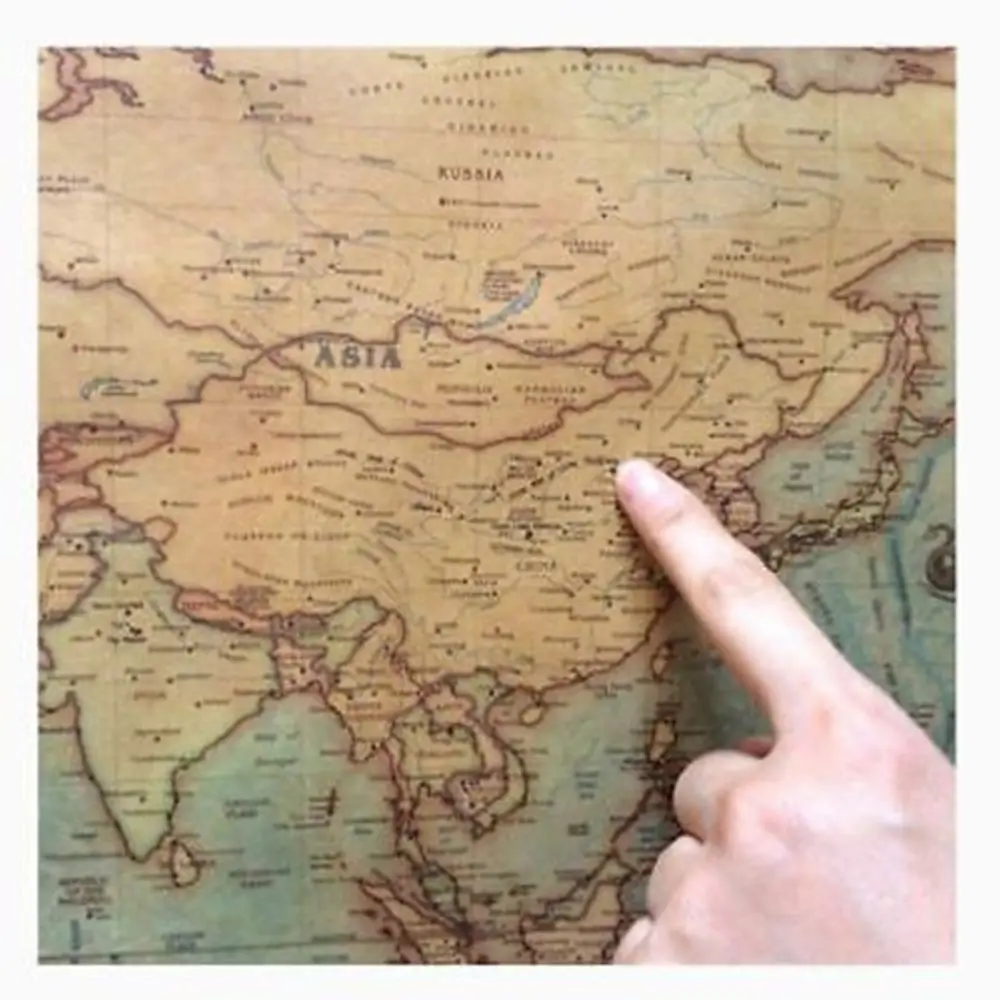 72*36 см карта мира с морским океаном морем ретро старая художественная бумага