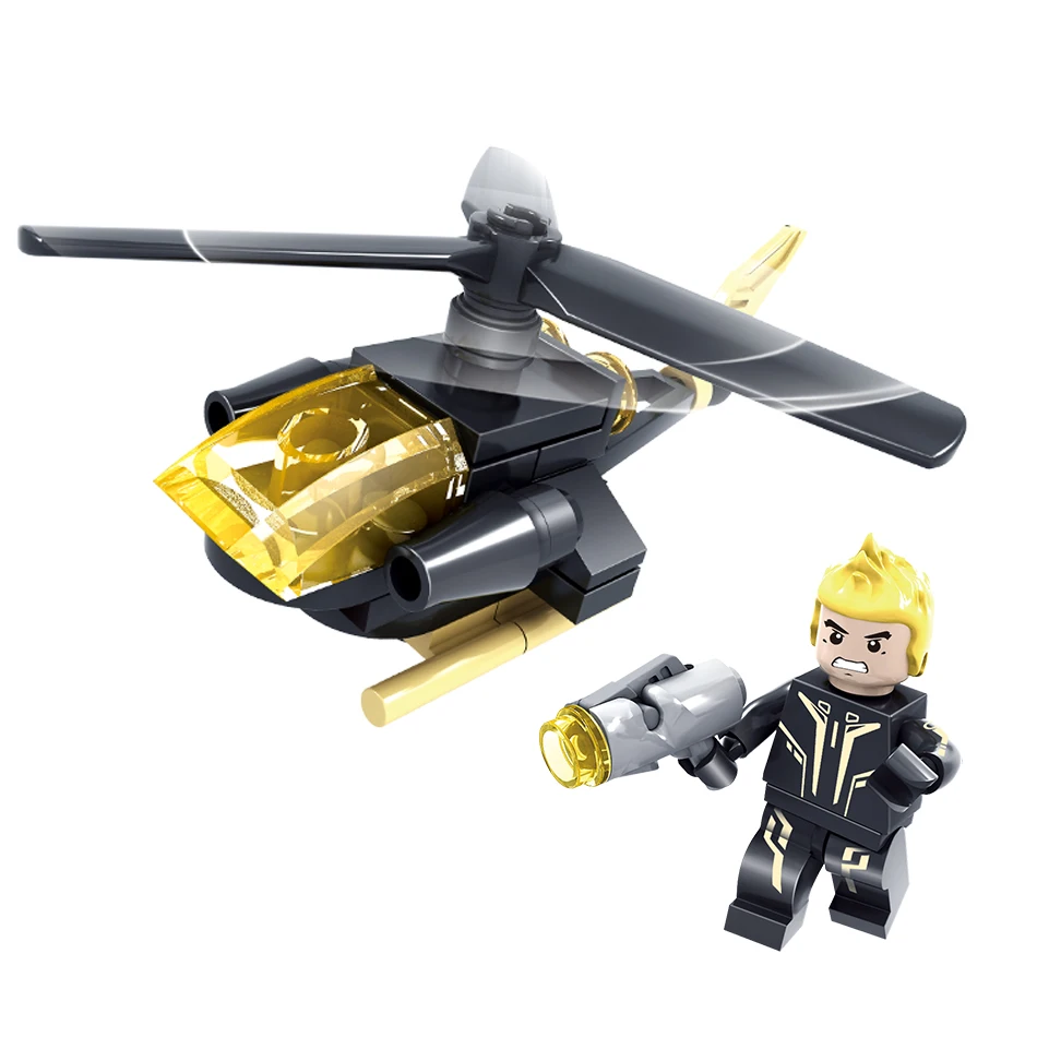 Кази 3in1 строительные блоки город война полиции серии мини фигурки кирпичи оружие