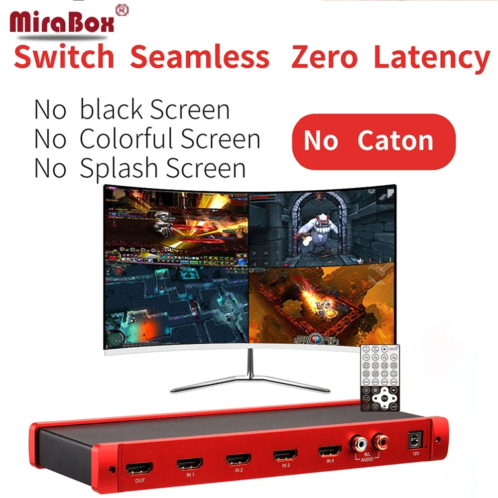 MiraBox HDMI Quad Экран сплиттер Multiviewer Дисплей видео в режиме реального времени от 4