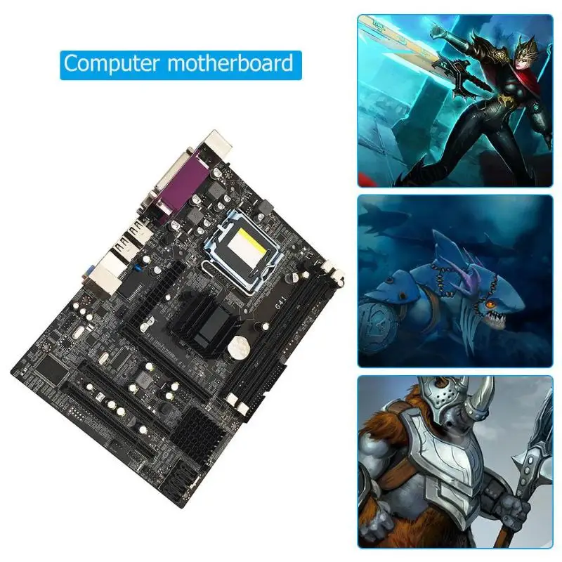 G41 компьютер настольный ПК материнская плата LGA 771 Поддержка DDR3 четырехъядерный двухъядерный двойной PCI сплошной конденсатор материнская плата IDE SATA 2,0