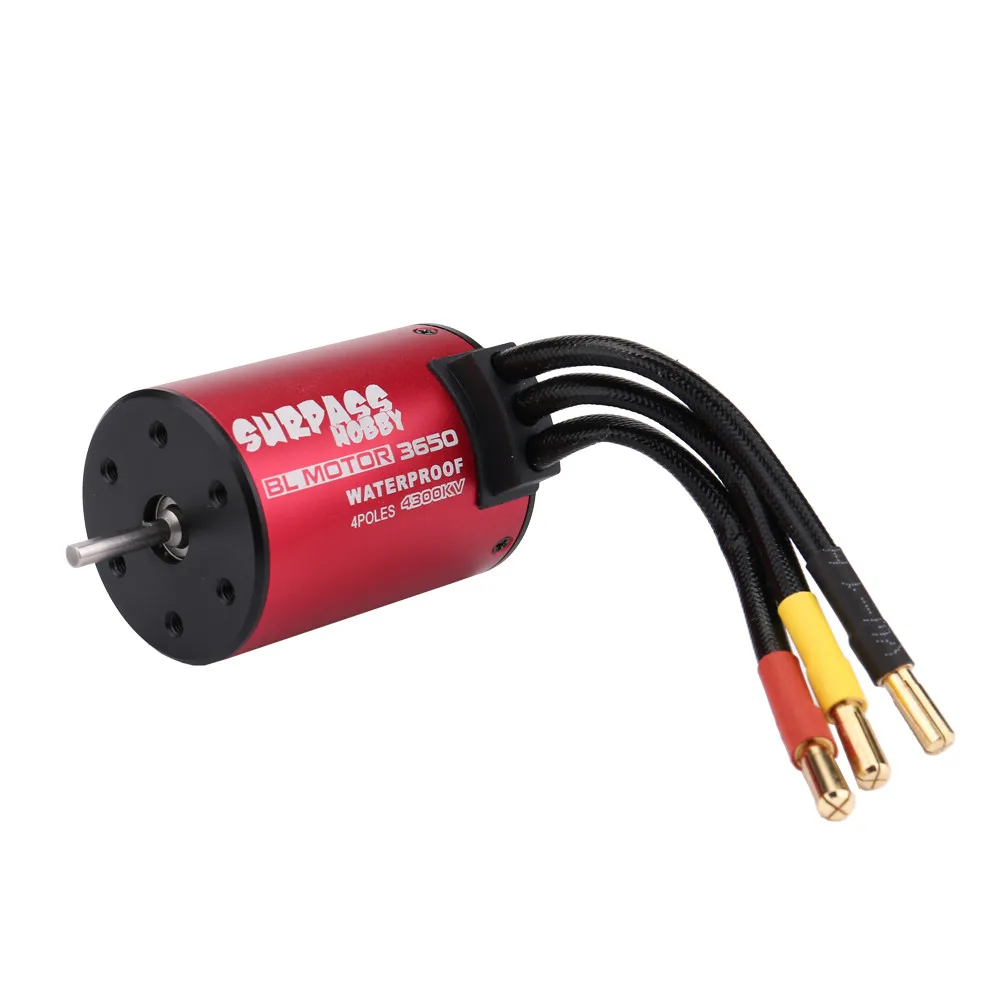Водонепроницаемый 3650 4300KV бесщеточный мотор + 60A ESC контроллер скорости для 1/10 RC