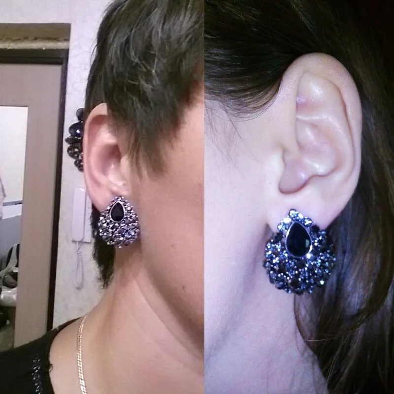 Нет отверстие клипсы для ушей серьги высокое качество женщина аксессуары и