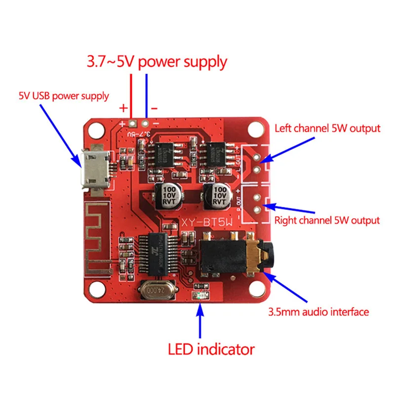 Мини MP3 Bluetooth декодер не допускающий потерь доска 4 1/4 2 Плата усилителя|Аксессуары