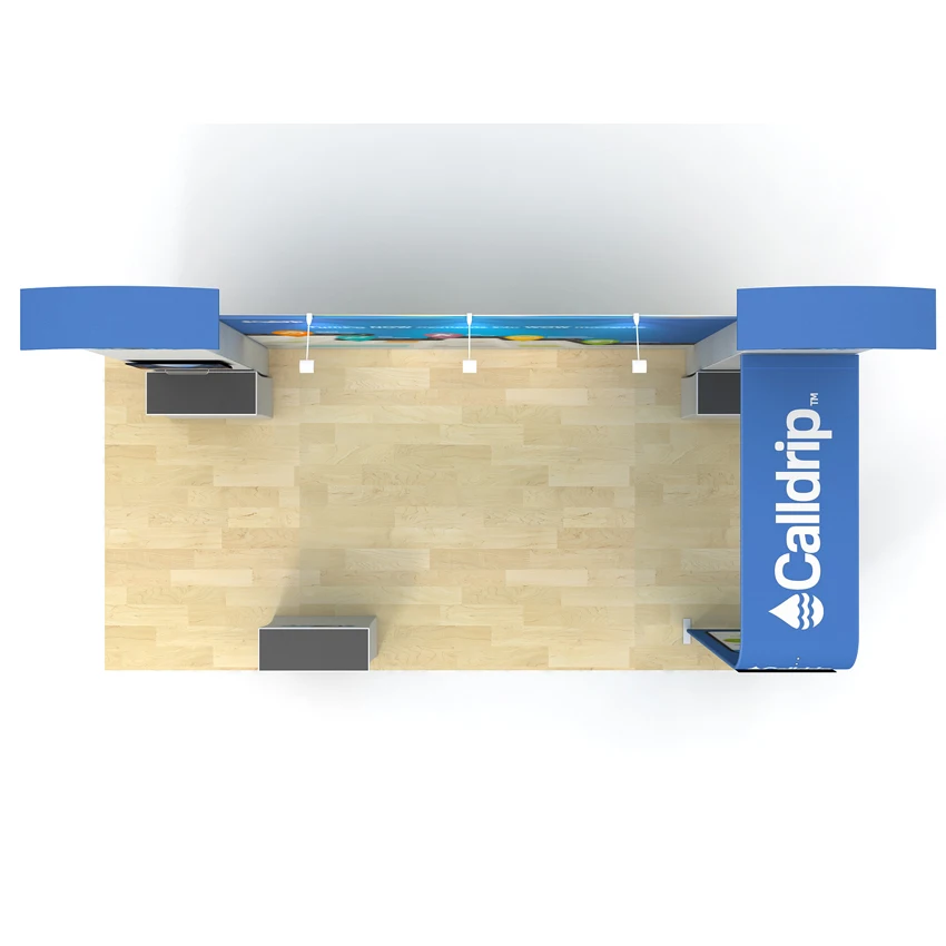 20 футов Натяжные тканевые дисплеи для выставки наборы с индивидуальным принтом