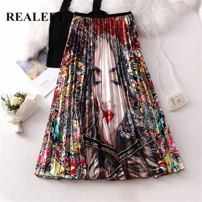 Юбка женская трапециевидная до середины икры с высокой талией|Женские юбки| |