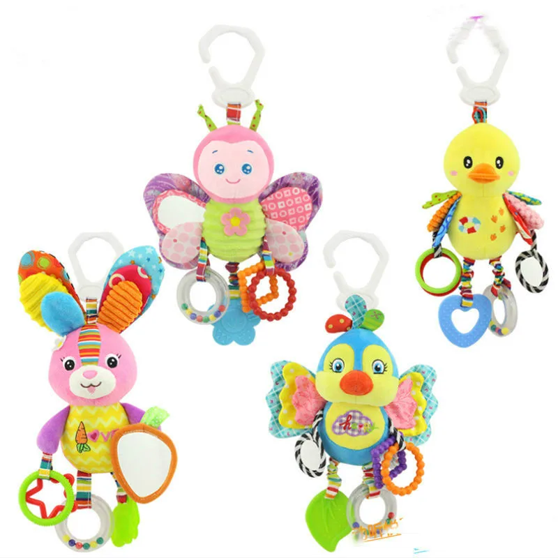 Животные детские игрушки Детская кроватка коляска висит погремушки &amp