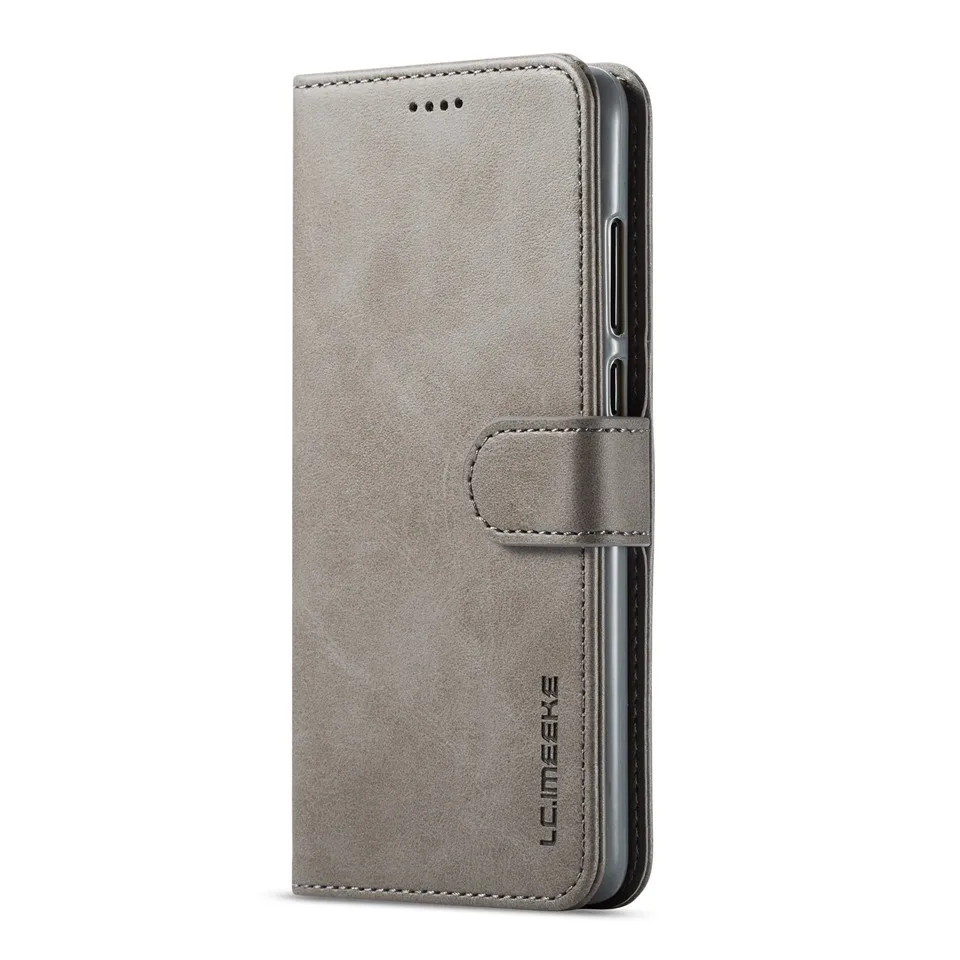 Gray Кожаный флип-чехол для Redmi Note 7, чехол-кошелек, держатель для карт, Xiaomi Redmi Note 7, чехол для телефона, задняя крышка, чехол-книжка, чехол - Цвет: Gray
