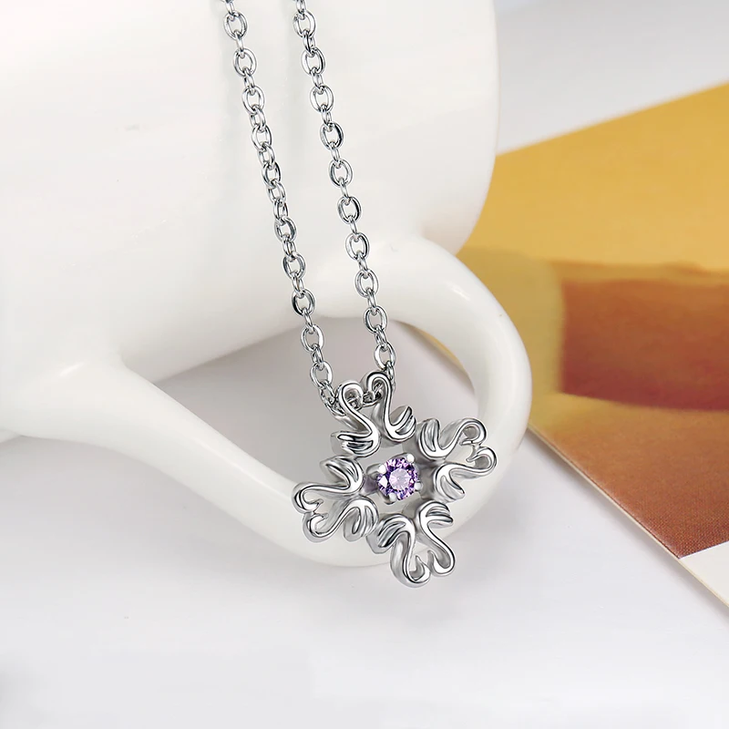 in pairs of swan Cross shape zircon hanging pendant necklace link Chain silver color for lovers | Украшения и аксессуары