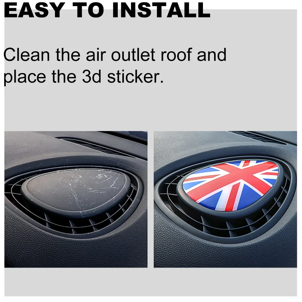 Выходная Панель 3d наклейки Прозрачная силиконовая наклейка Union Jack Graphics для Mini Cooper