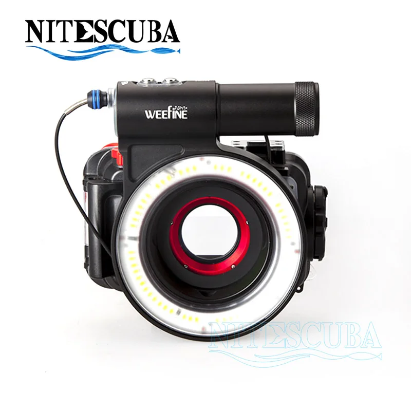 NiteScuba Дайвинг видео Weefine кольцевой светильник для tg5 RX100 Canon Nikon камера корпус для макросъемки подводная фотография M67