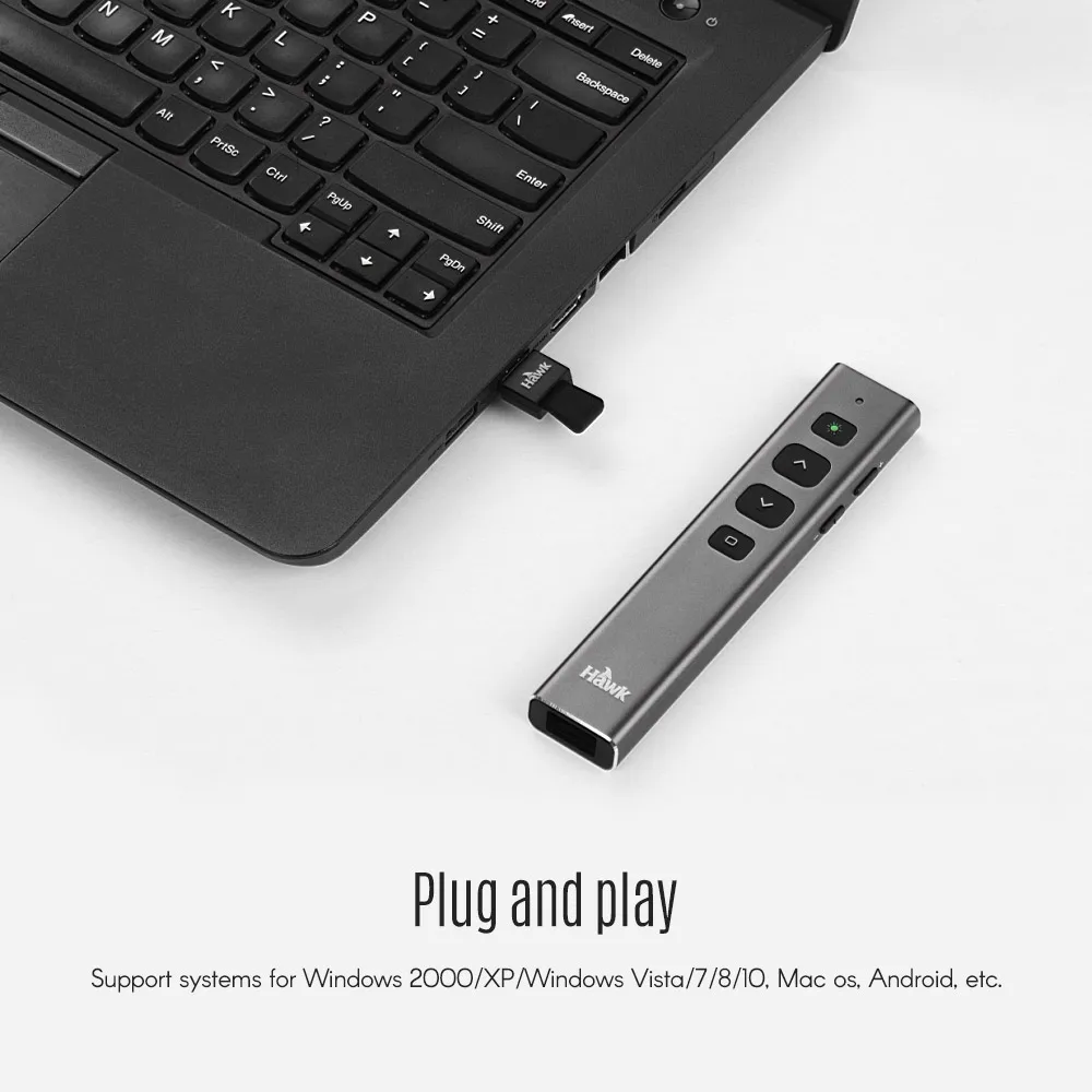 2,4 ГГц беспроводной Презентер PPT PowerPoint кликер с светильник USB приемник Презентация удаленный Указатель управления ручка для офиса
