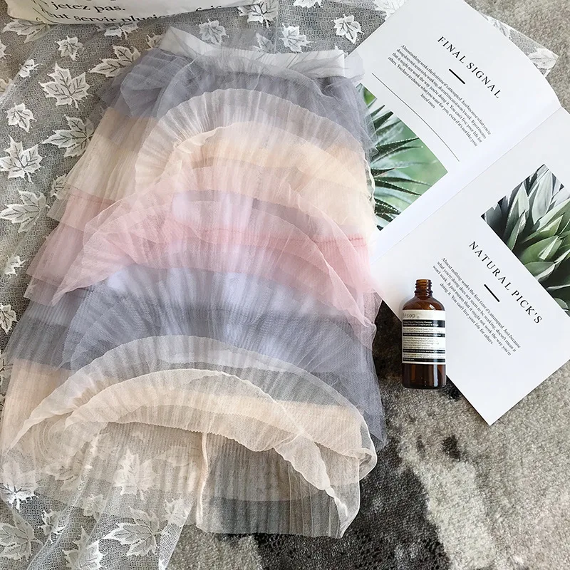 HE Hello Enjoy/Одежда для маленьких девочек Длинные юбки Радужные вечерние Детская