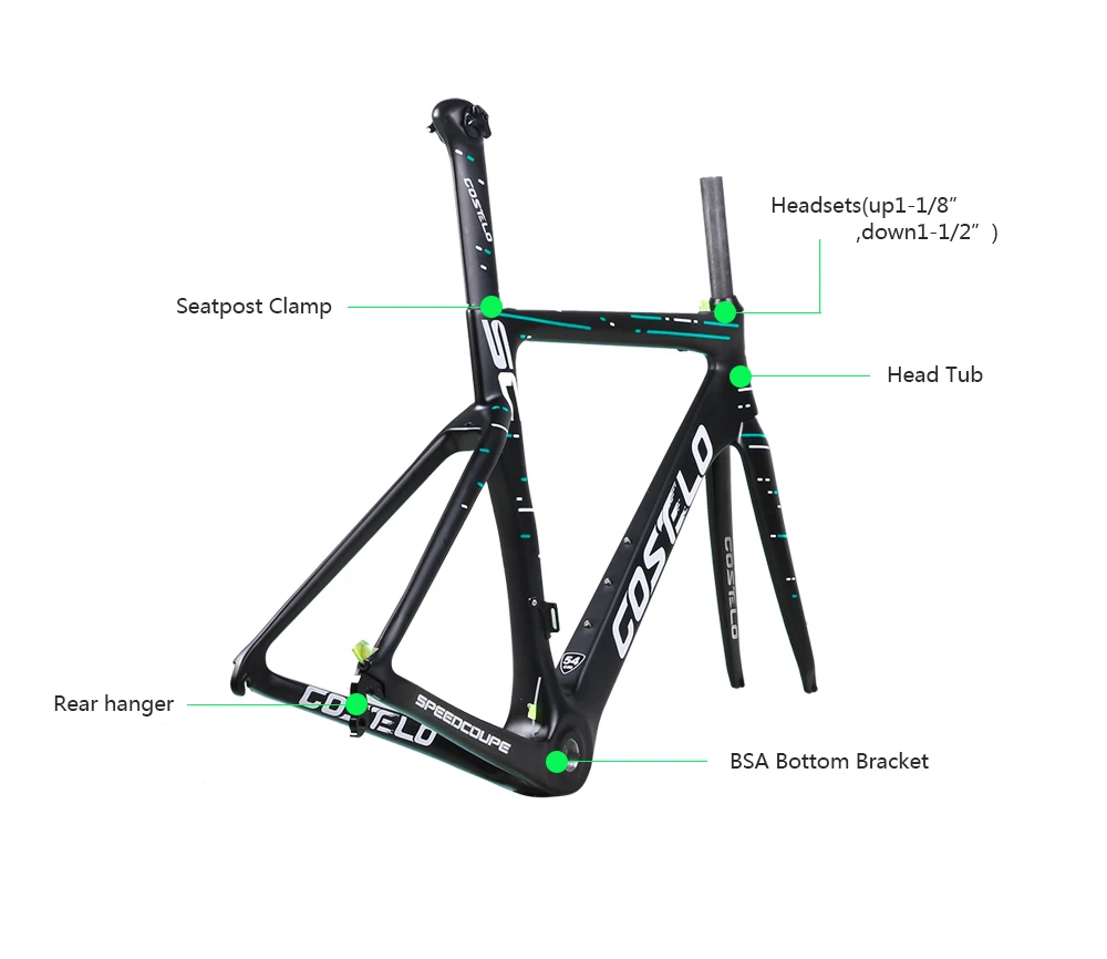 Costelo Speedcoupe углеродный набор рам для дорожных велосипедов Costelo велосипедная Рама Bicicleta углеродное волокно велосипедная Рама 49 51 54 56 58