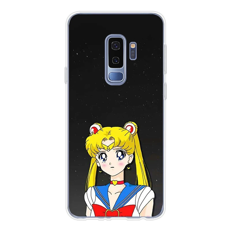 ciciber Sailor Moon Phone Case for Samsung Galaxy S10 S10+ S10e Soft TPU Back Cover S9 S8 S7 S6 S5 Edge Plus S9+ |