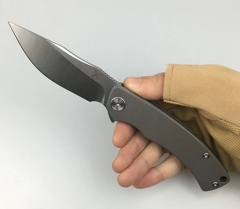 LEMIFSHE YX-650 Складной Нож С флиппером ручка из титанового сплава D2 лезвие керамический подшипник охотничий кемпинг EDC инструмент для выживания