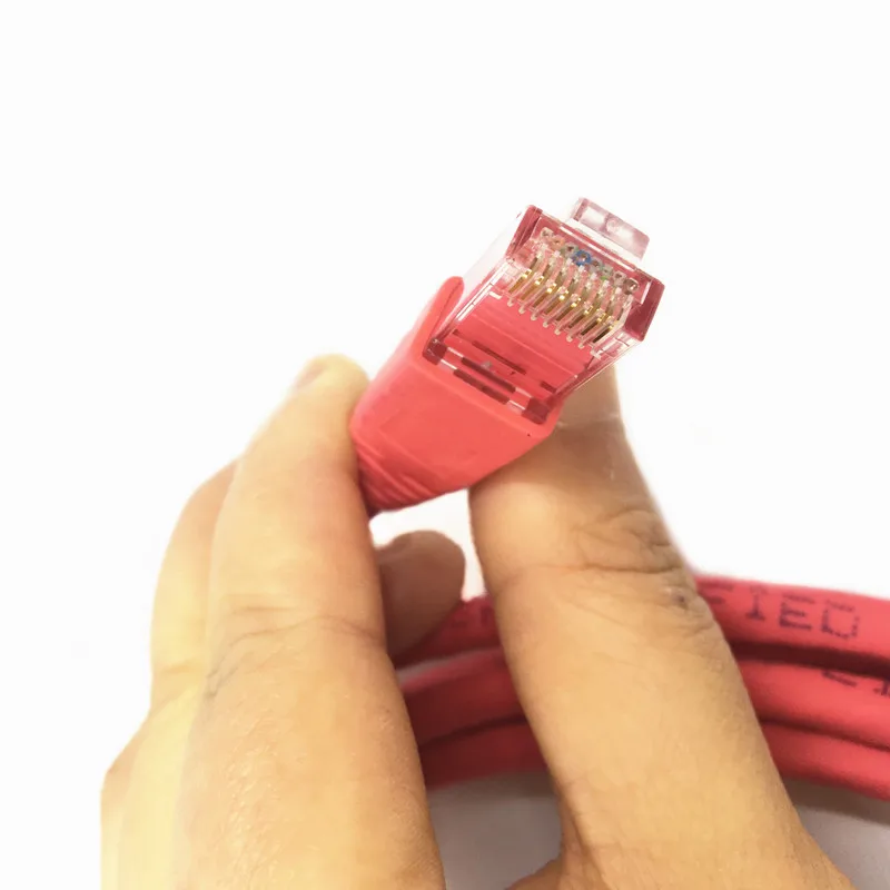 Cat6 UTP голый медный пропуск Fluke тестовый соединительный кабель 3 м LSZH красная