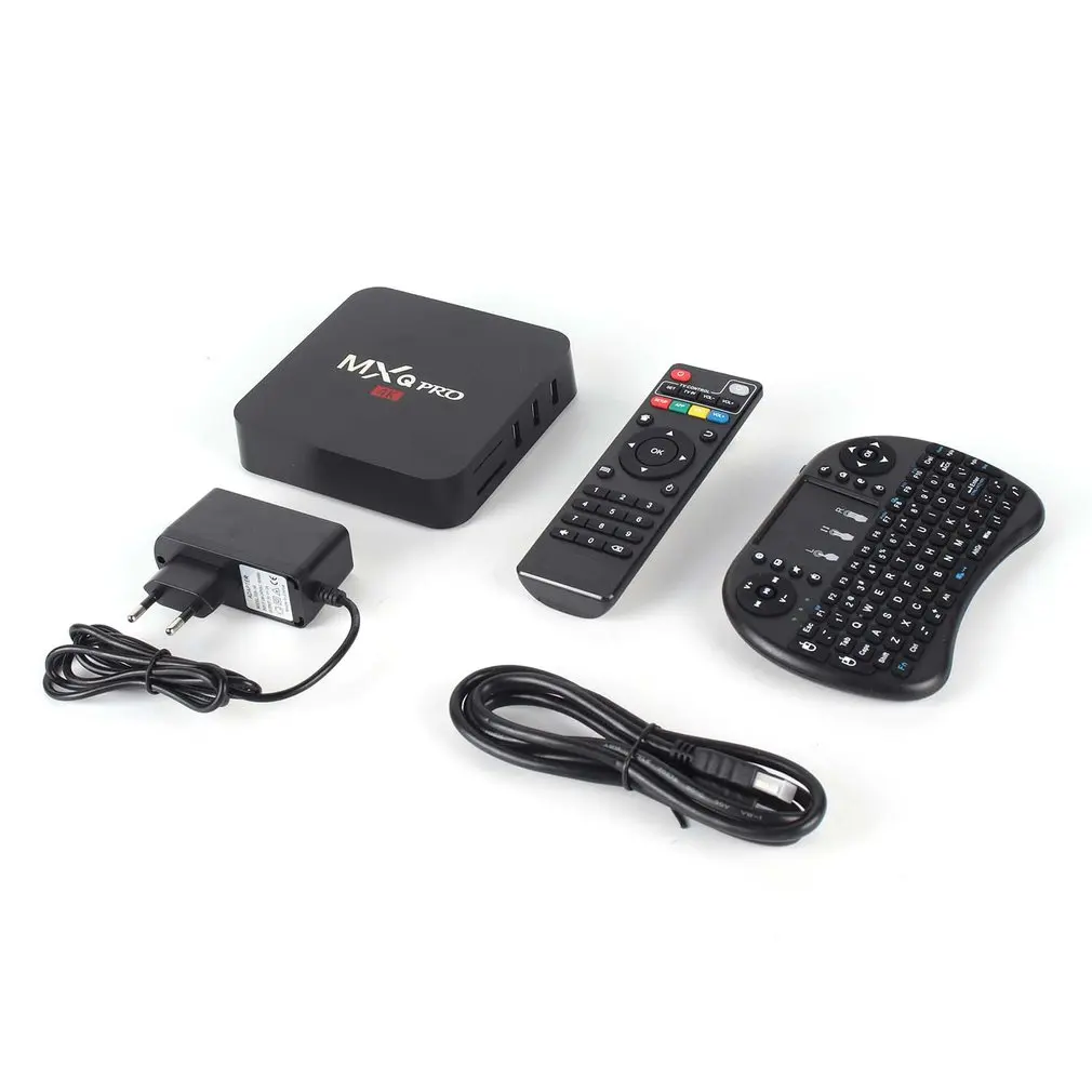 S905W mxq Pro Android 7 1 tv Box Amlogic четырехъядерный 64 бит Ram Гб rom 8 4 K WiFi смарт медиаплеер с I8