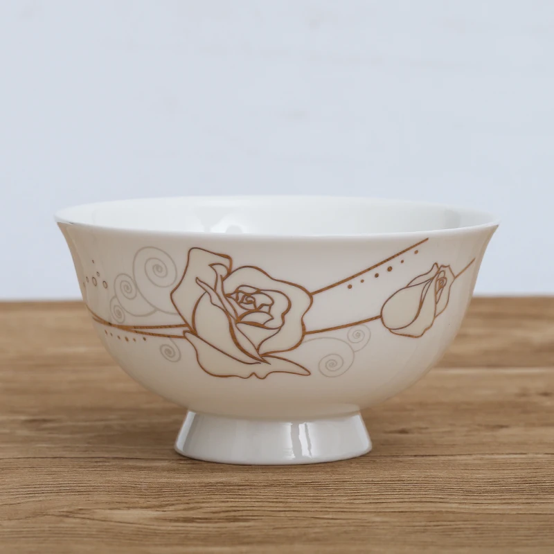 5 дюймовая керамическая миска Цзиндэчжэнь для лапши китайский костяной фарфор