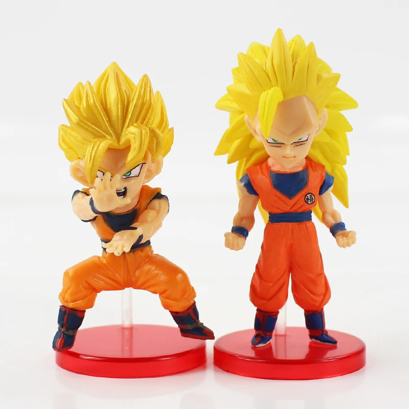 10 шт./партия Dragon Ball Z Goku фигурка игрушки Сон Гоку Супер Саян бог синий WCF детство модель игрушки Аниме детский подарок
