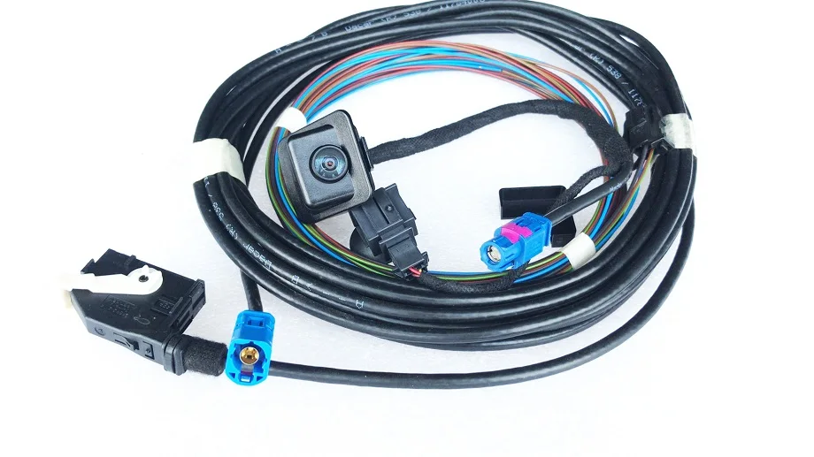 Camera Wire harness Цветная(RGB) заднего вида камера RVC наконечник прямой выход для VW Scirocco Beetle RCD510 RNS510 RNS315 RVC 16D 980 551 - Цвет: Camera Wire harness