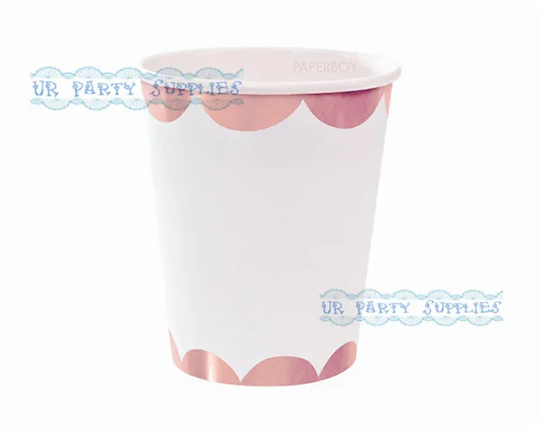 40 комплектов розовые золотые украшения из фольги шестиугольные бумажные тарелки