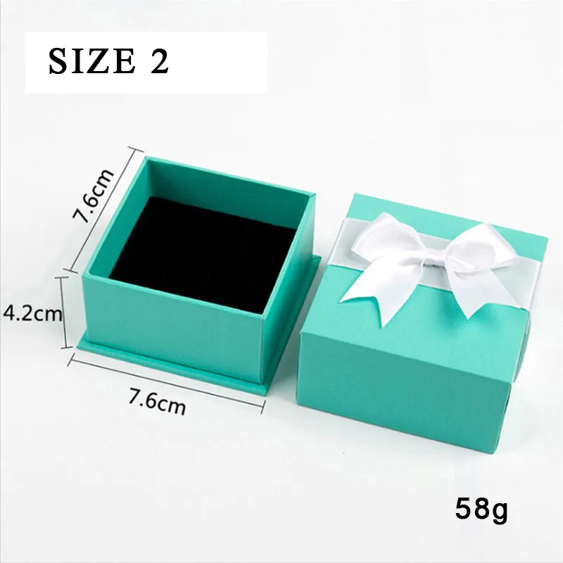 SIZE 2 3 размера, высококачественный светильник, зеленая Подарочная коробка для сережек, ожерелья, колец, браслетов, роскошных ювелирных изделий - Цвет: SIZE 2