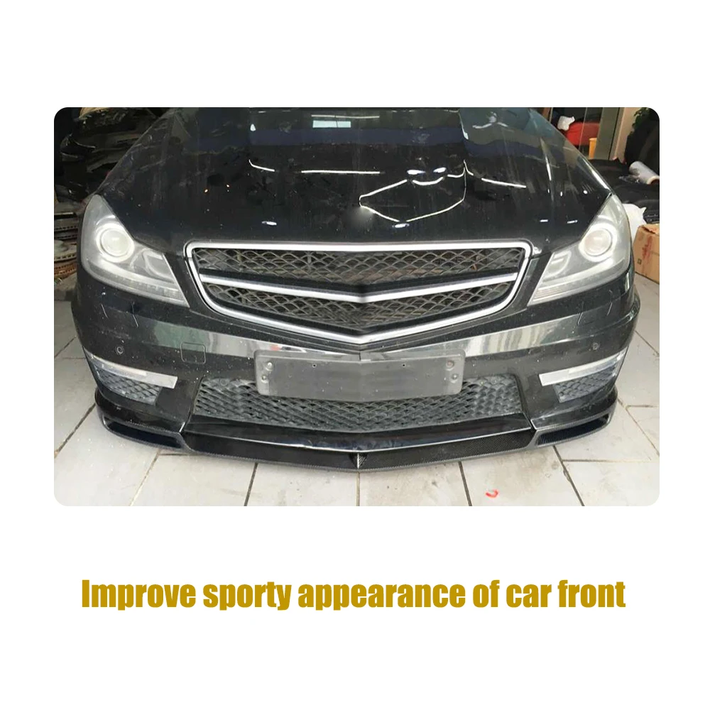 Передний спойлер из углеродного волокна для Benz C класса W204 C63 бампер 2012 2013 2014 2015 2016