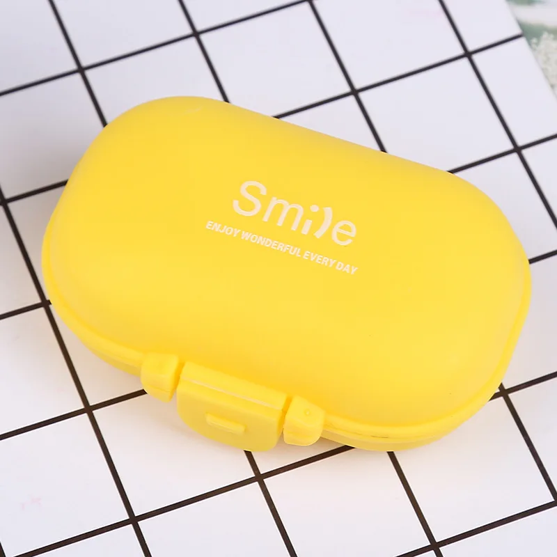 Высокое качество Портативный Мини Симпатичные Пластиковые Pill Box Медицина Чехол