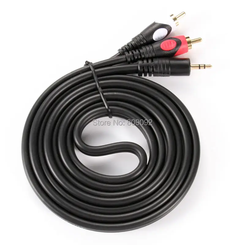 3 5 мм позолоченный стерео штекер 2RCA мужской музыкальный аудио OFC AV кабель для