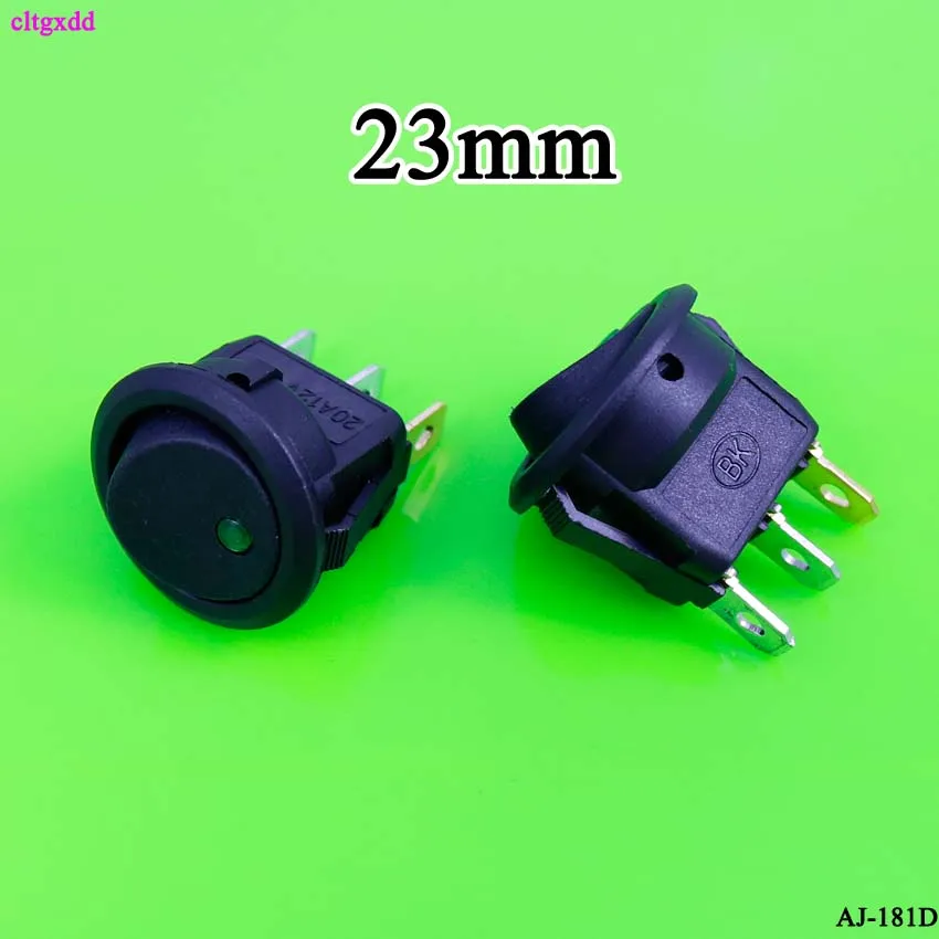 Cltgxdd 1 шт. 20A 12 В Круглый Рокер 3 pin ВКЛ ВЫКЛ ВКЛ/ВЫКЛ светодиодная подсветка для