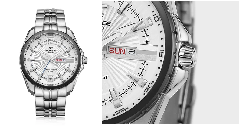 Casio Edifice часы кварцевые наручные часы Бизнес Мужские часы топ модный бренд настольные часы EF-129D-1A Relogio Masculino подарочная коробка