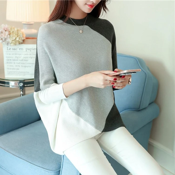 Бесплатная доставка Весна Осень Новый корейский рукав летучая мышь средней