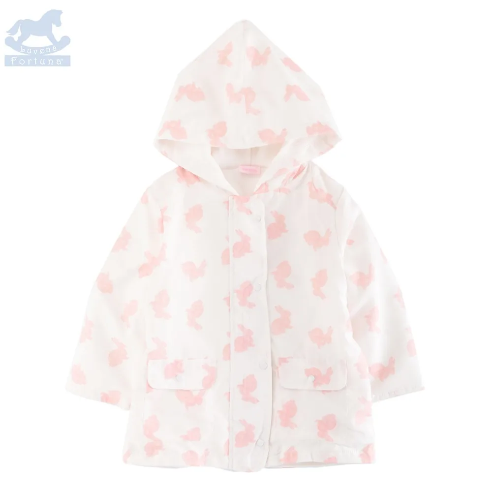 Luvena Fortuna Baby Girls 2017 Spring Autumn New Cool Style Hooded Jackets k11604 sold by JD China official Store |