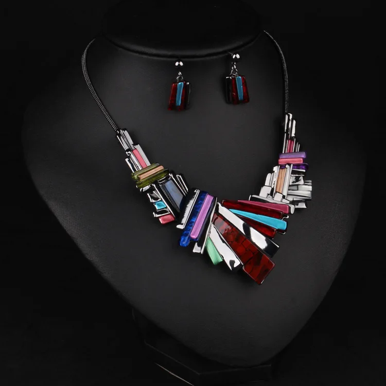 Известный бренд Модные женские ювелирные наборы 2 предмета для девочек Ретро