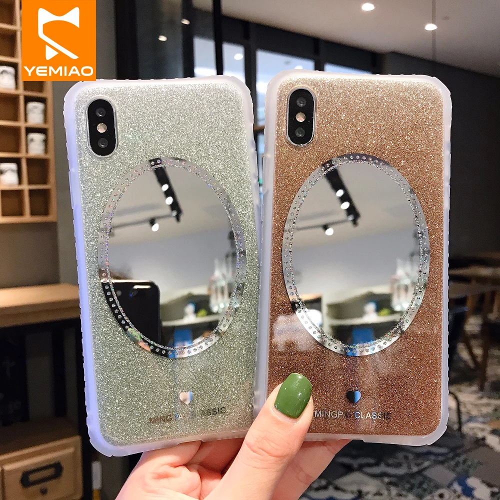 Luxury Thin Mirror Glitter Case for iPhone 8 7 6 6S Plus iPhone7 Cover Shockproof Soft Silicone Cases XS MAX XR X | Мобильные