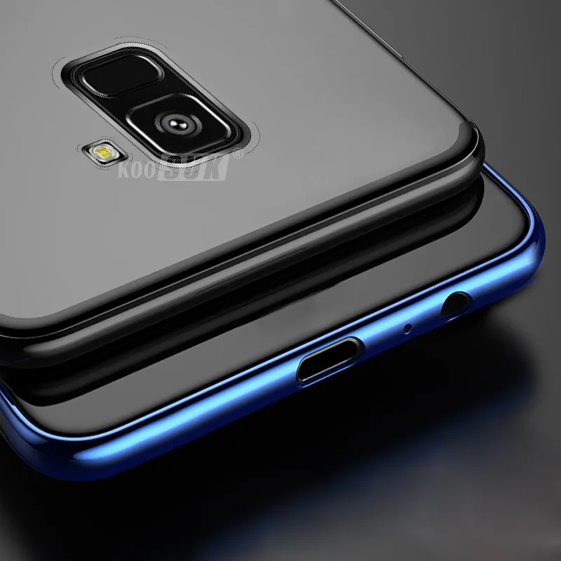 Для Samsung Galaxy J6 2018 чехол бизнес ТПУ полный Силиконовый мягкий на заднюю панель