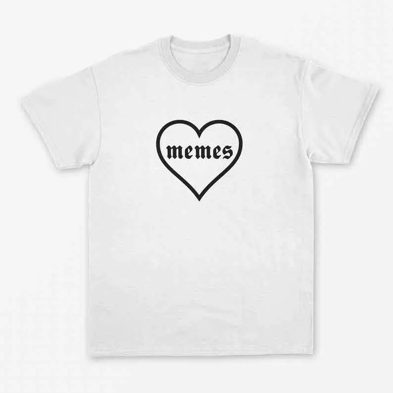 Skuggnas Новое поступление мемы любовь футболка Готическая рубашка Пастель Tumblr