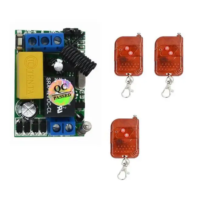 433 МГц AC 220 В 10A реле 1CH Беспроводной RF пульт дистанционного управления