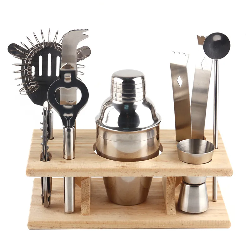 

8pcs/Sets Mixer Drink Bartender Cocktail Martini Tools Set Bar Kit Stainless Steel Cocktail Shaker 250ML/350ML/550ML/750ML