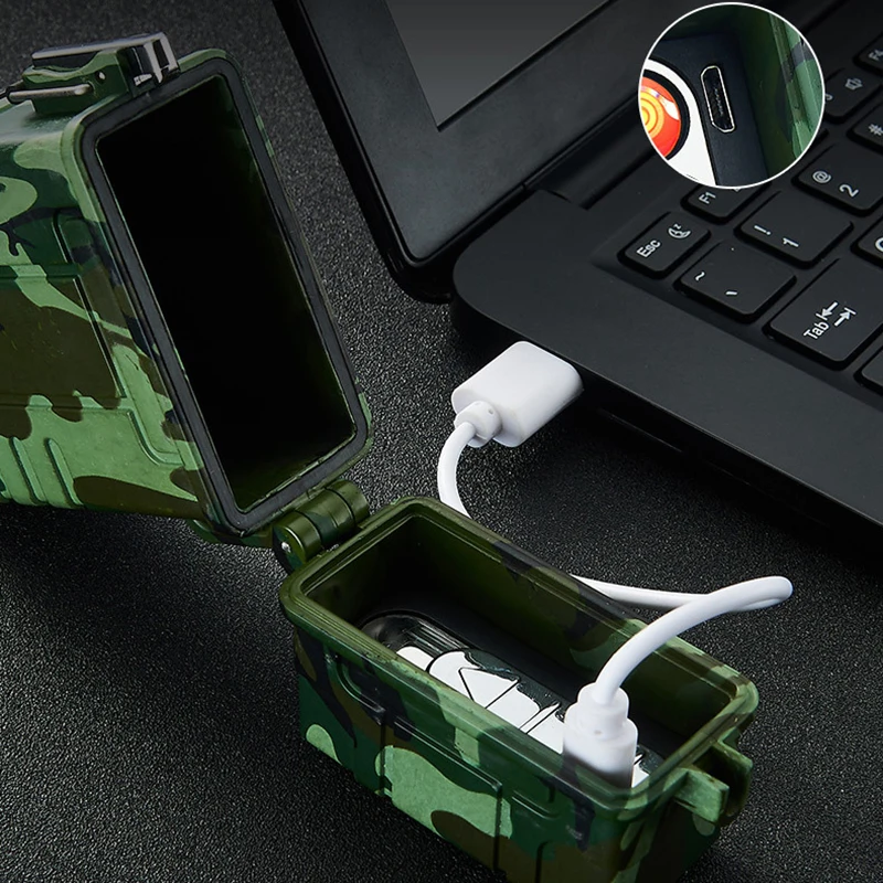 YF810 Открытый водонепроницаемый чехол для сигарет 20 креативный с usb зарядкой