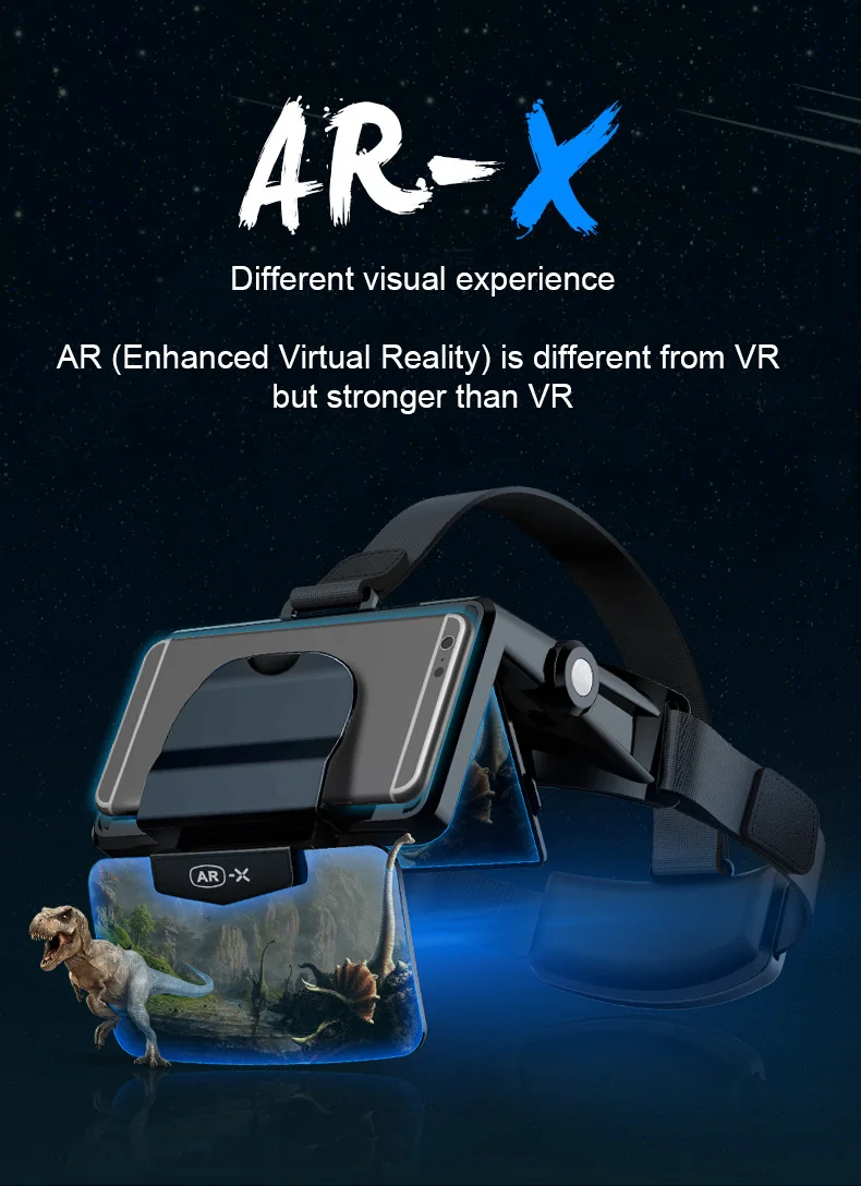 FIIT VR AR-X очки шлем 3D VR очки Виртуальная реальность гарнитура для смартфона картонный шлем Смартфон Android 3 D линзы