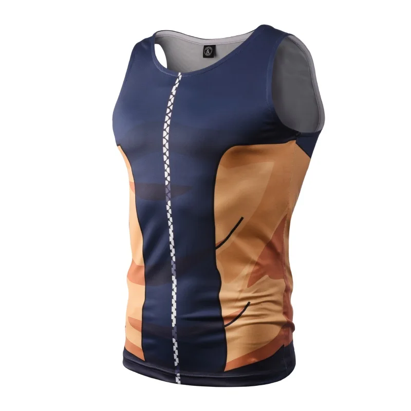 Для мужчин Dragon Ball Z Vegeta Armor Tank топы майка для занятий бодибилдингом фитнес-майка хипстер 3D Аниме танки DBZ танки X Task Force - Цвет: Фиолетовый