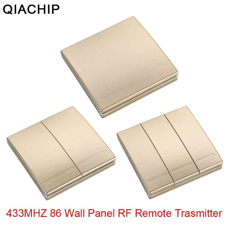 

QIACHIP 433 Mhz Wireless RF Wall Panel Transmitter + RF AC 110V 220V 1 CH Remote Control Switch Receiver For Hall Bedroom Lights