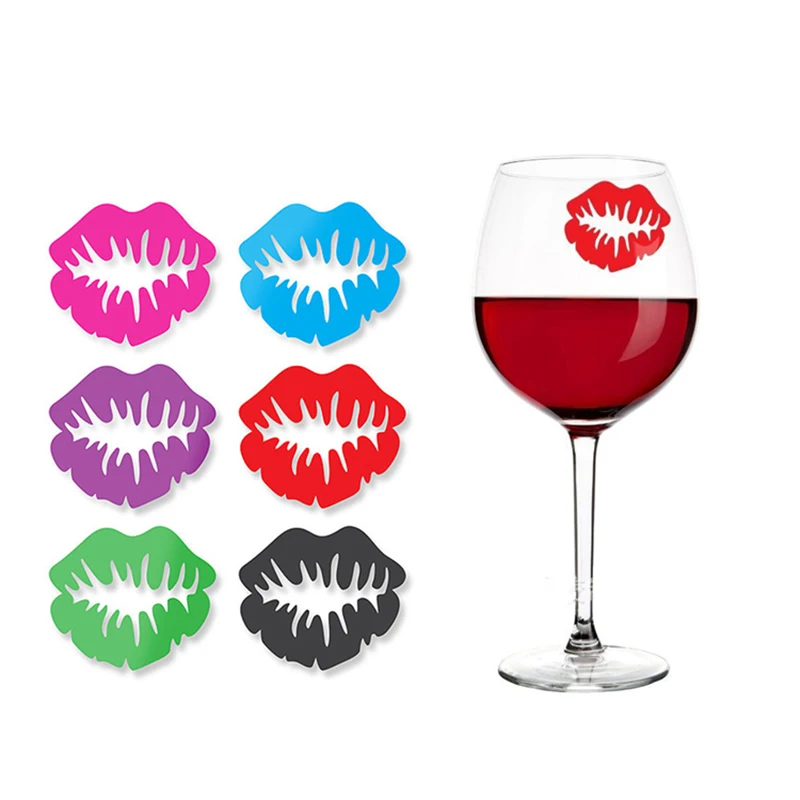 6 шт./компл. силиконовая чашка кофе чай маркер на стакан для вина Бутылка губ