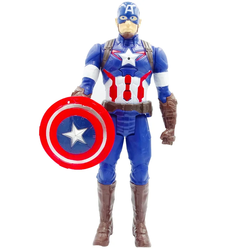 Captain no box 30 см Marvel Мстители Веном Бэтмен Супермен флэш танос Халк Росомаха Черная пантера Человек-паук фигурка куклы игрушки для детей - Color: Captain no box