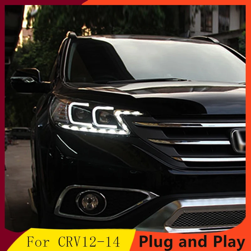 Стайлинг автомобиля для Honda CRV CR V Led передняя фара s 2012 2014 с двумя C ангельскими