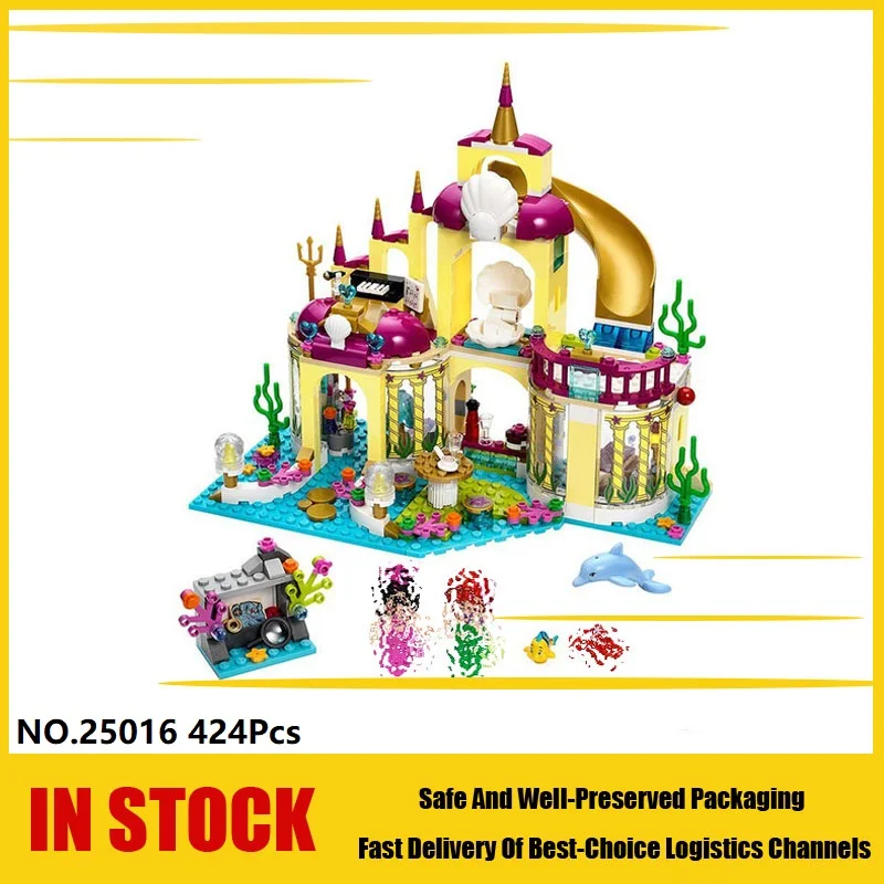 25016 424Pcs Girl Series The Undersea Palace 3D Building Blocks Brick Educational Funny Toys for Kids Gifts Compatible Toysing | Игрушки и