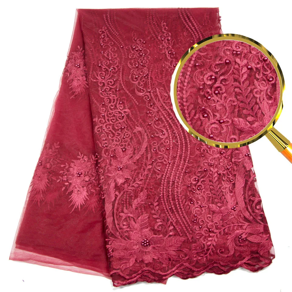 

Latest African Lace Fabric 2019 High Quality Purple Velvet Lace Fabric French Sequins Velvet Lace Fabric For Dresses A24