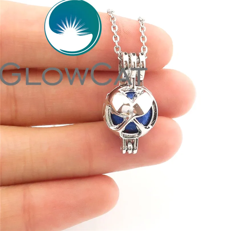 GLOWCAT R-K618 Цветок вино очки бусы Кейдж эфирное масло диффузор Oyster жемчужина клетка